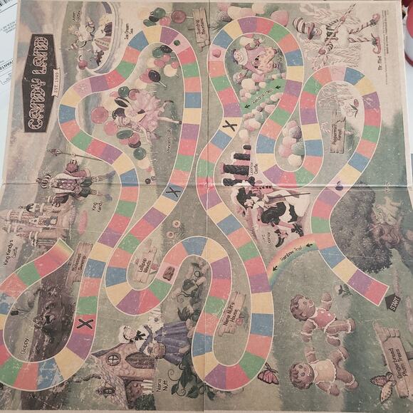 Retro Candyland game with wooden pawns - Picture 7 of 9